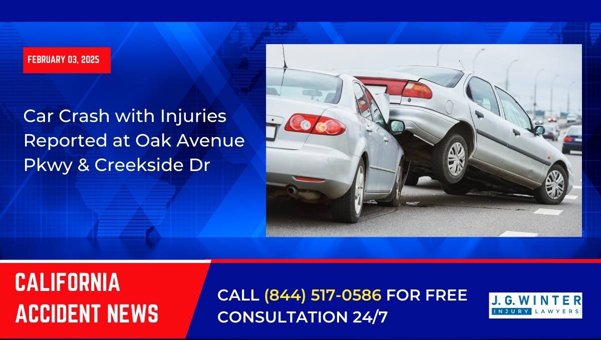Car Crash with Injuries Reported at Oak Avenue Pkwy & Creekside Dr
