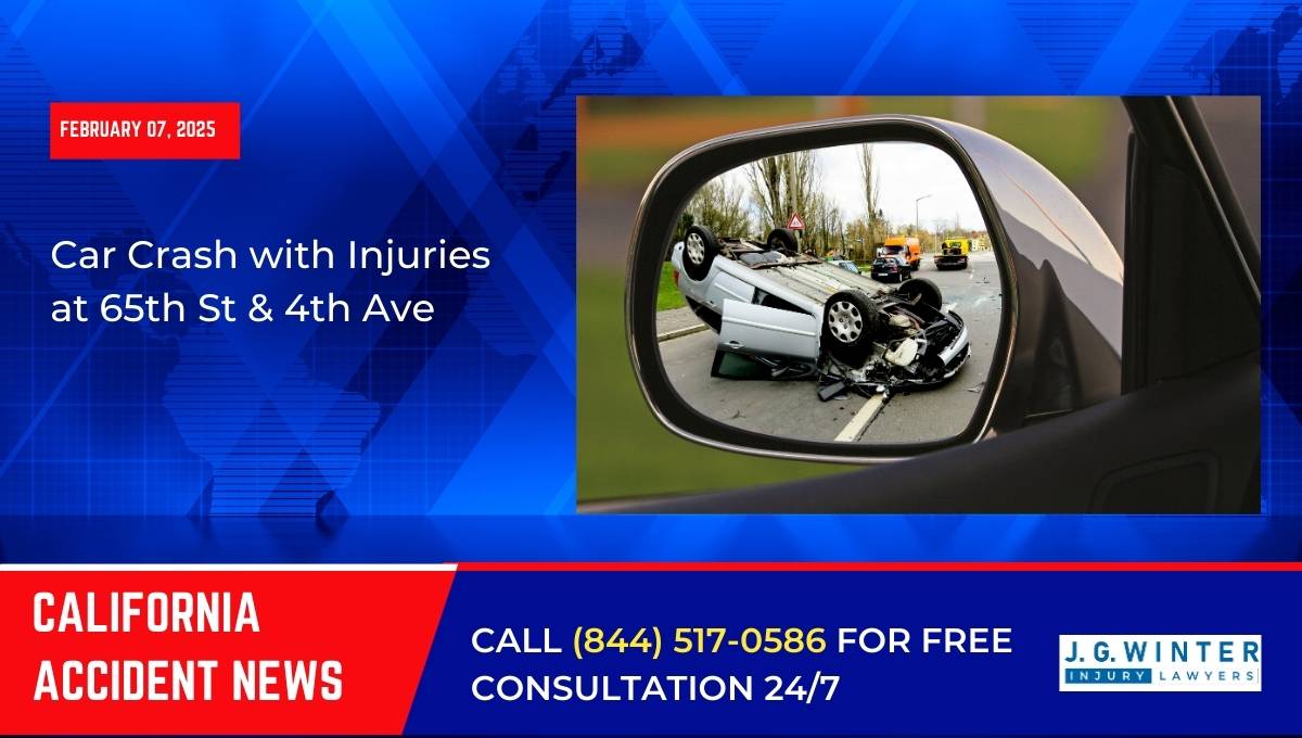 Car Crash with Injuries at 65th St & 4th Ave