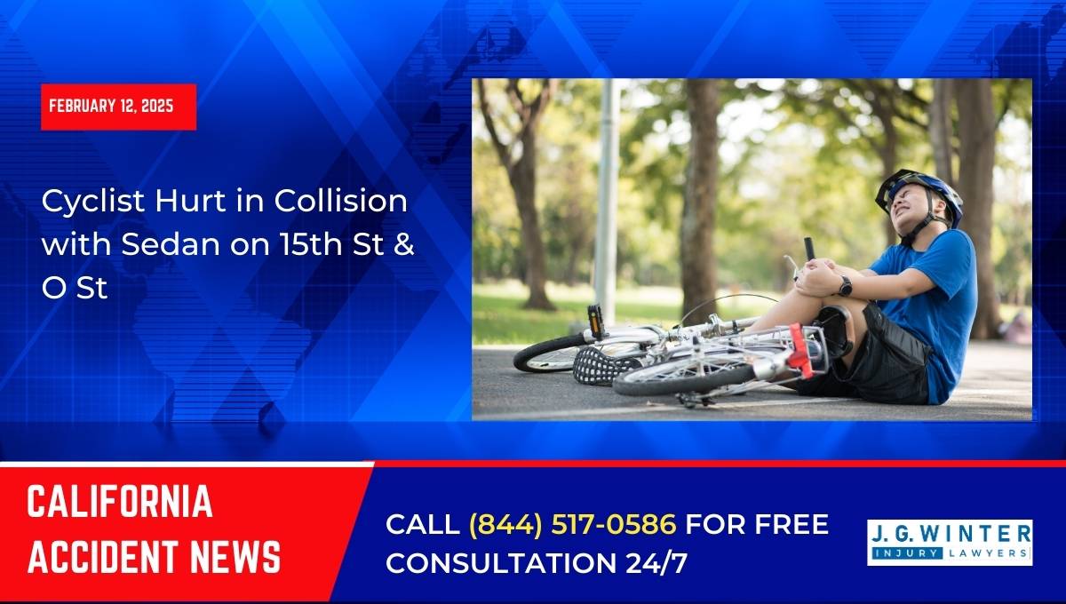 Cyclist Hurt in Collision with Sedan on 15th St & O St
