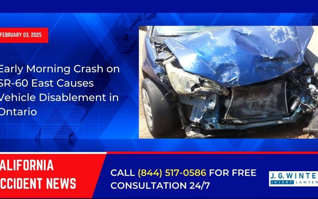 [02-03-2025] – Early Morning Crash on SR-60 East Causes Vehicle Disablement in Ontario