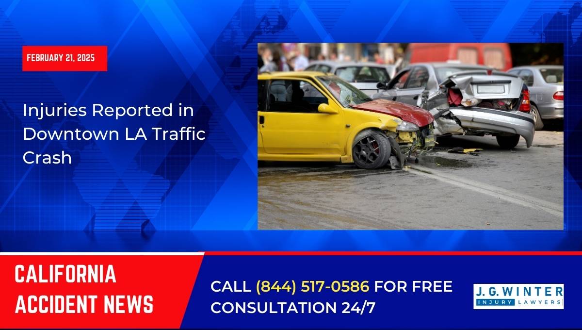 Injuries Reported in Downtown LA Traffic Crash