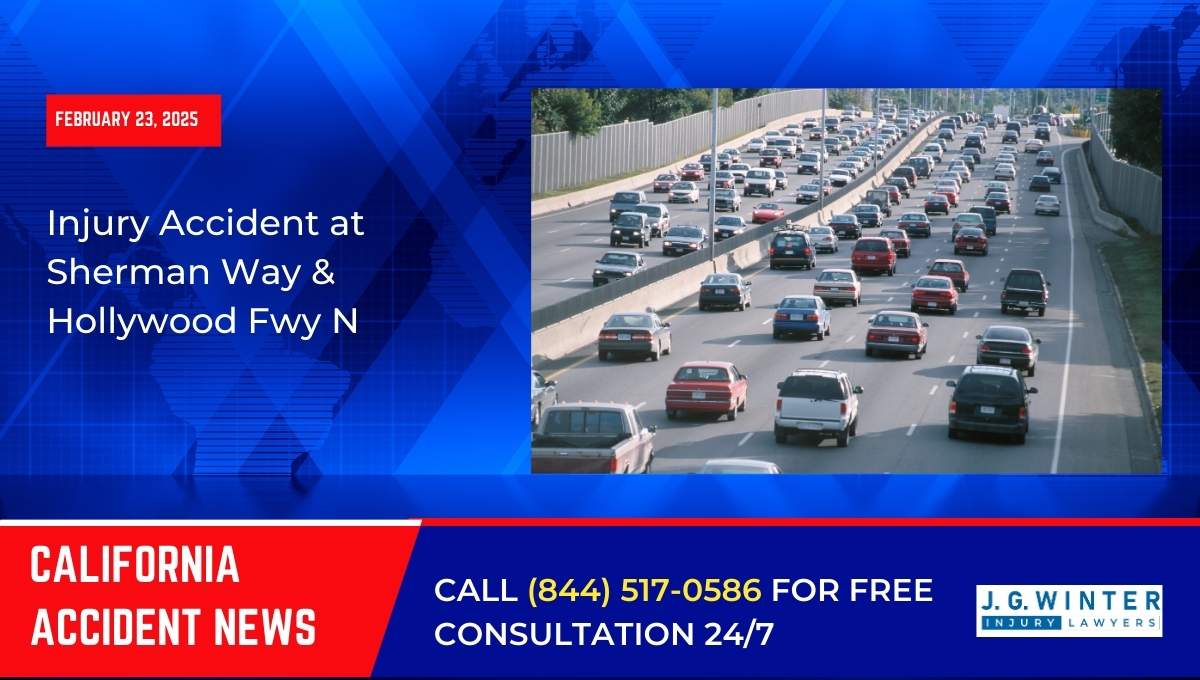 Injury Accident at Sherman Way & Hollywood Fwy N