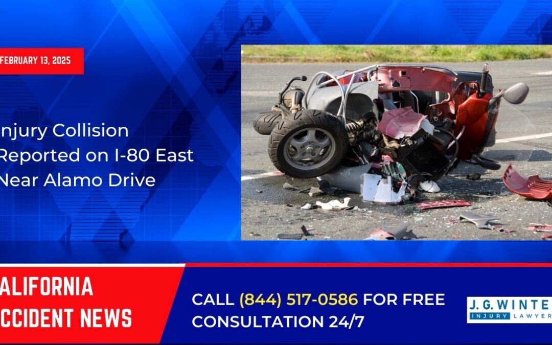 [02-13-2025] – Injury Collision Reported on I-80 East Near Alamo Drive