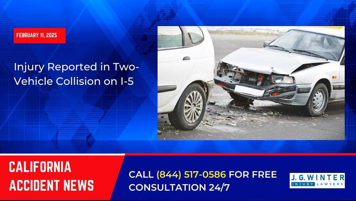 Injury Reported in Two-Vehicle Collision on I-5