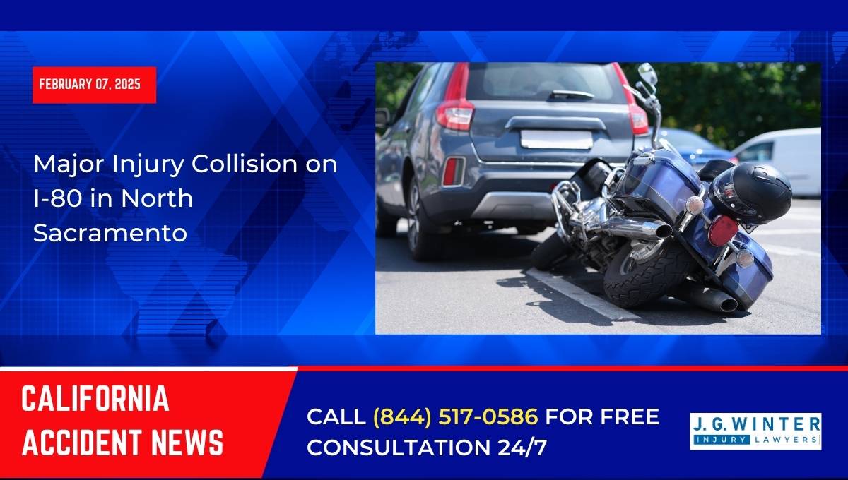 Major Injury Collision on I-80 in North Sacramento