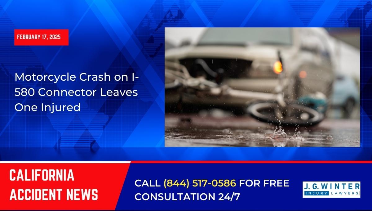 Motorcycle Crash on I-580 Connector Leaves One Injured