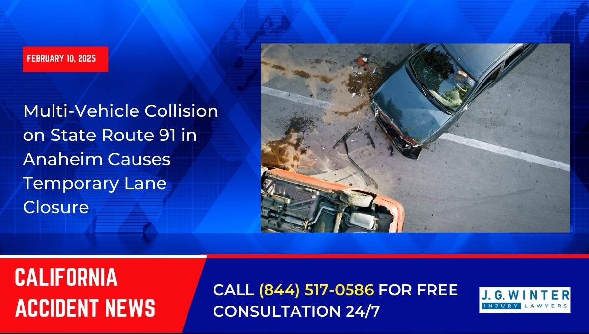 Multi-Vehicle Collision on State Route 91 in Anaheim Causes Temporary Lane Closure
