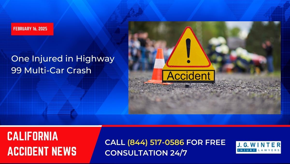 One Injured in Highway 99 Multi-Car Crash