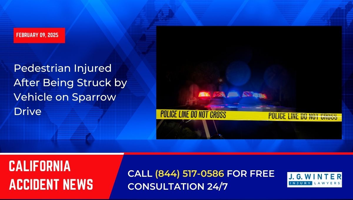 Pedestrian Injured After Being Struck by Vehicle on Sparrow Drive