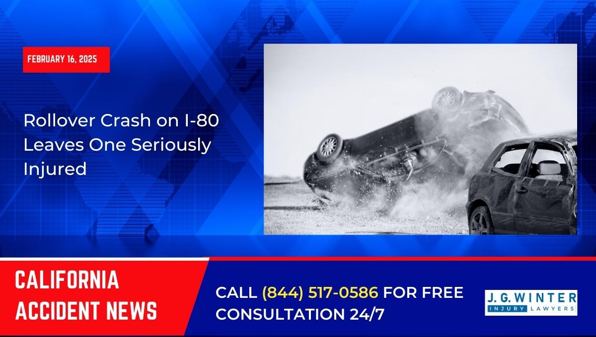 Rollover Crash on I-80 Leaves One Seriously Injured