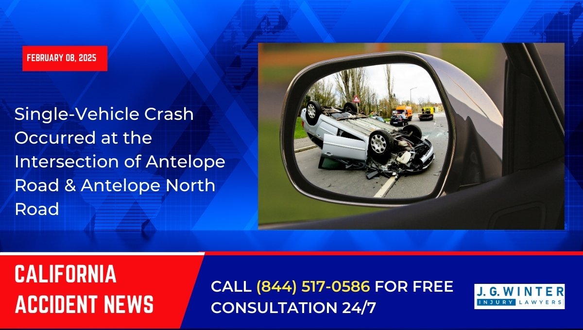 Single-Vehicle Crash Occurred at the Intersection of Antelope Road & Antelope North Road