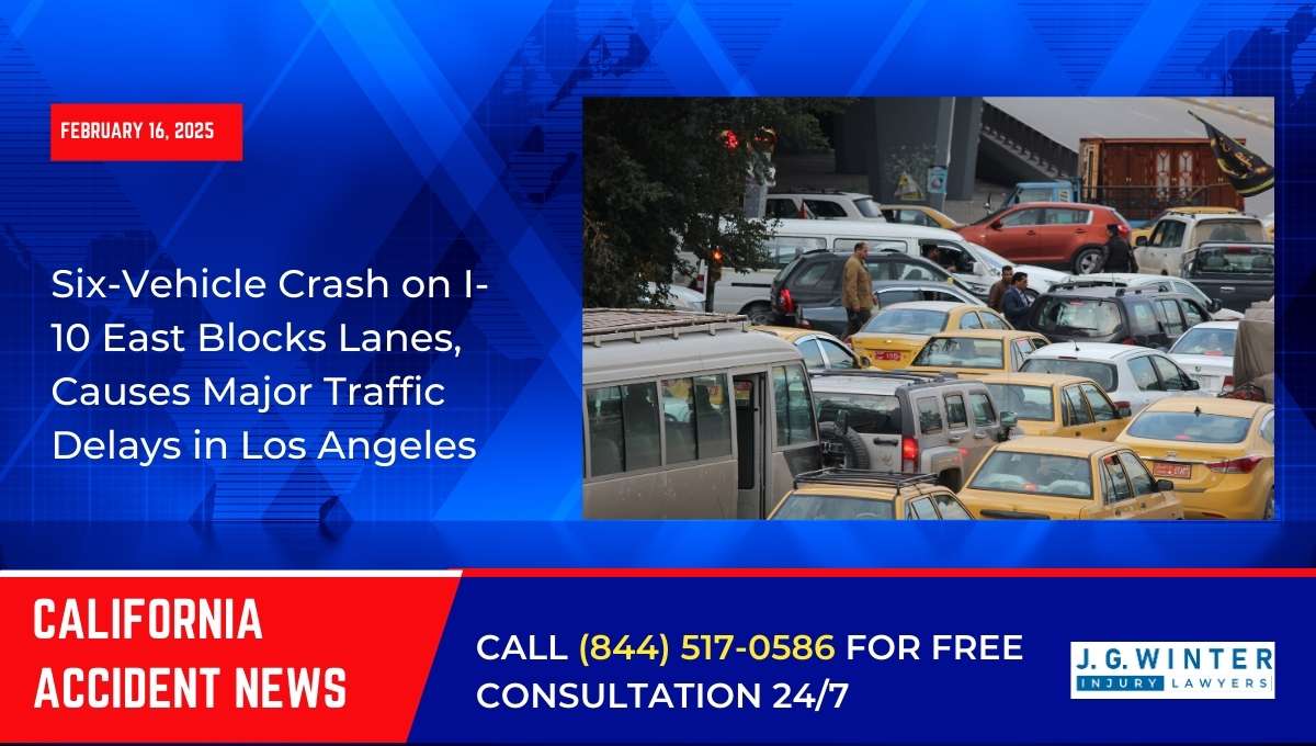 Los Angeles, CA – A major multi-vehicle collision on the eastbound Interstate 10 near Indiana Street in Los Angeles, California