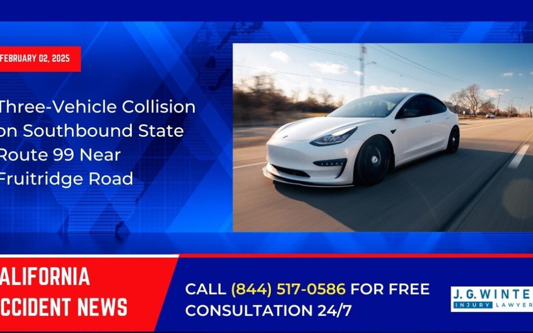 [02-02-2025] – Three-Vehicle Collision on Southbound State Route 99 Near Fruitridge Road