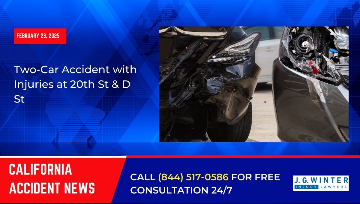 Two-Car Accident with Injuries at 20th St & D St