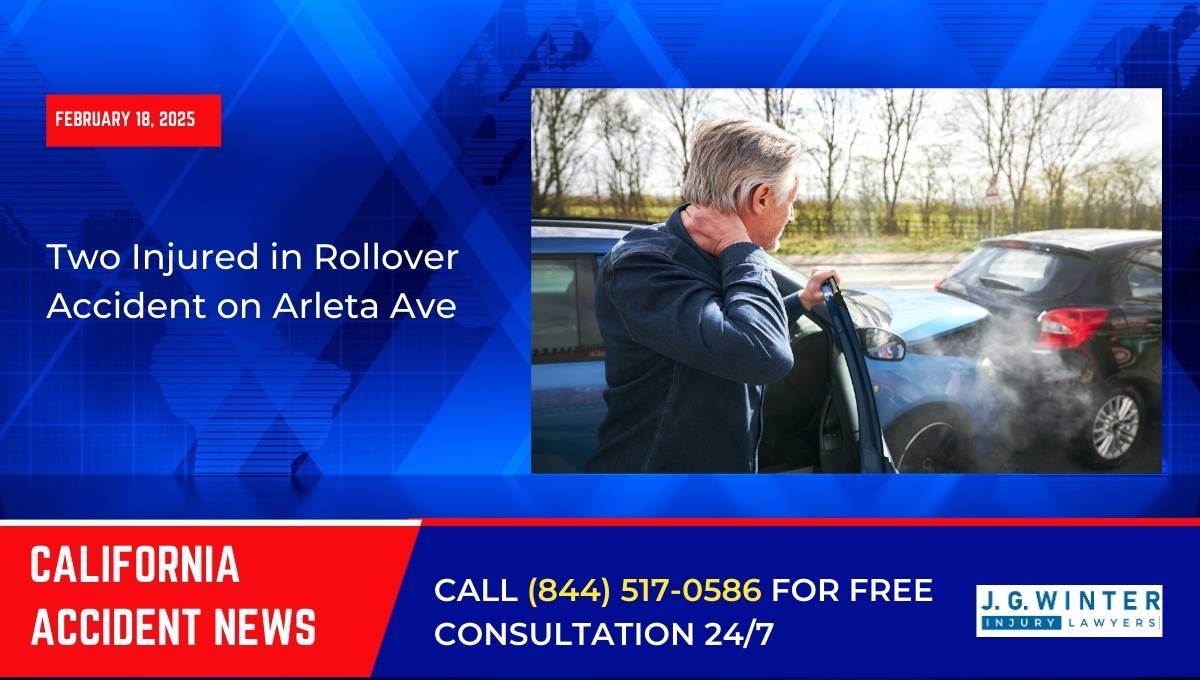 Two Injured in Rollover Accident on Arleta Ave