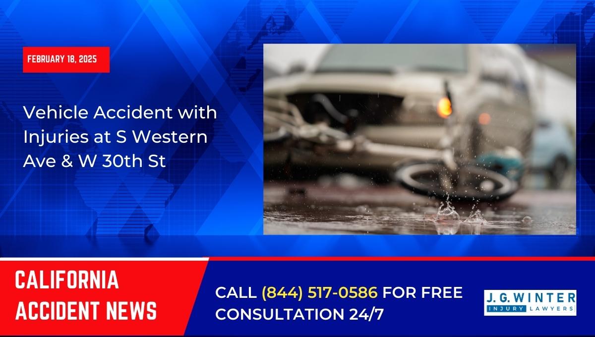 Vehicle Accident with Injuries at S Western Ave & W 30th St