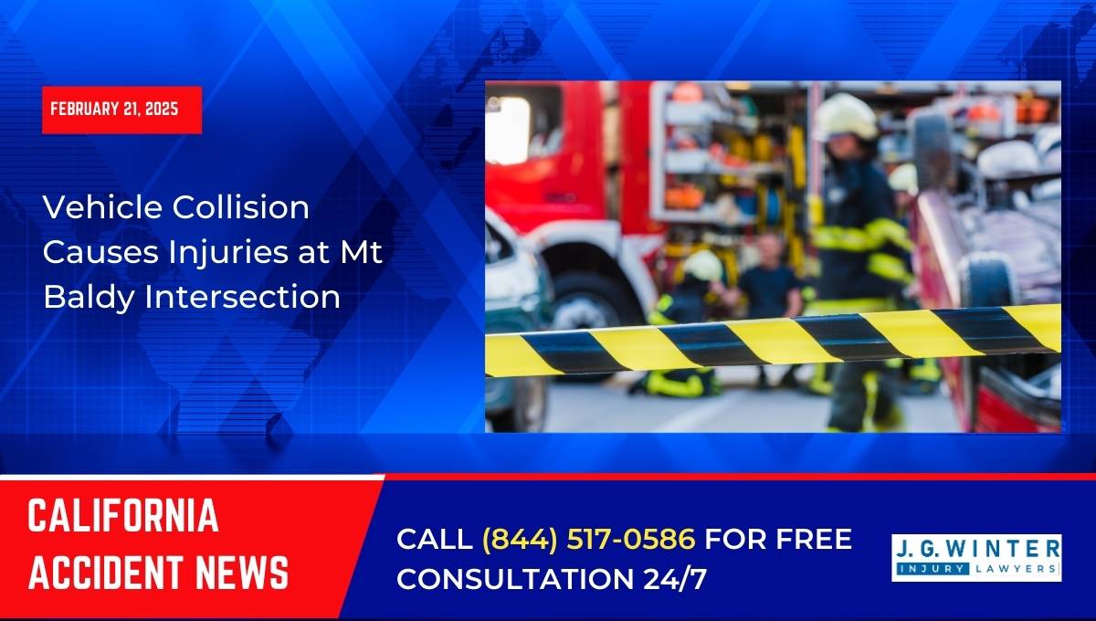 Vehicle Collision Causes Injuries at Mt Baldy Intersection