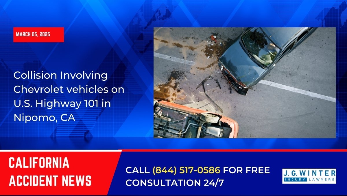 Collision Involving Chevrolet vehicles on U.S. Highway 101 in Nipomo, CA