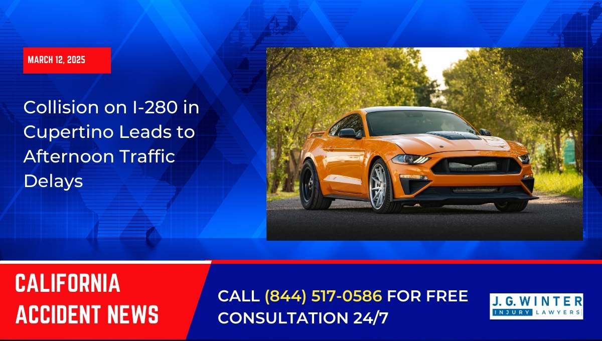 Collision on I-280 in Cupertino Leads to Afternoon Traffic Delays