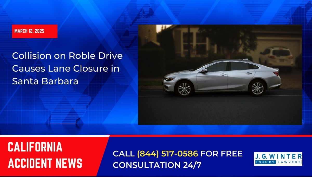Collision on Roble Drive Causes Lane Closure in Santa Barbara