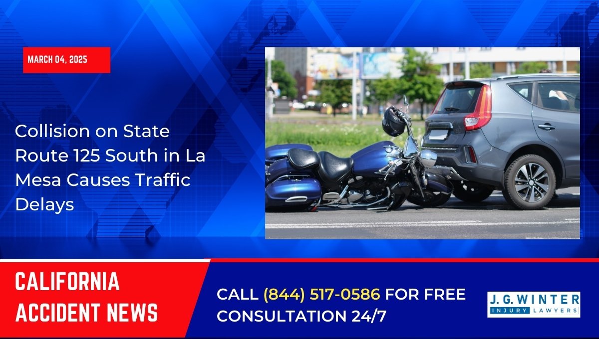 Collision on State Route 125 South in La Mesa Causes Traffic Delays