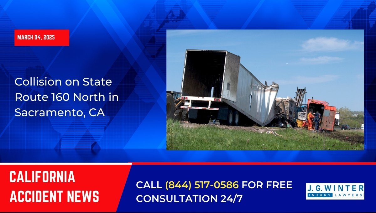 Collision on State Route 160 North in Sacramento, CA