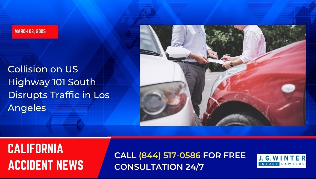 Collision on US Highway 101 South Disrupts Traffic in Los Angeles