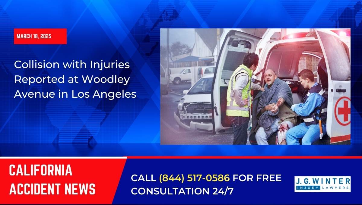 Collision with Injuries Reported at Woodley Avenue in Los Angeles
