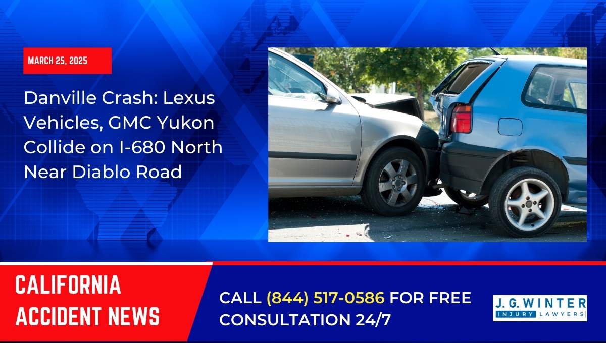 Danville Crash: Lexus Vehicles, GMC Yukon Collide on I-680 North Near Diablo Road