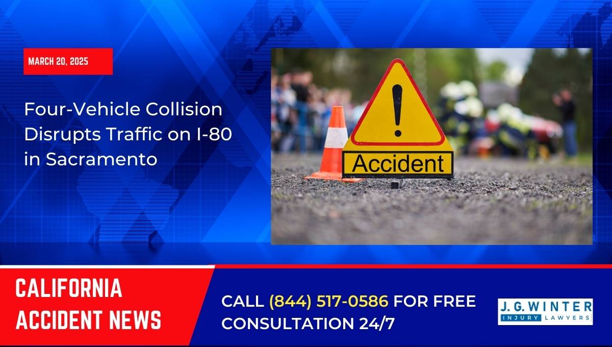 Four-Vehicle Collision Disrupts Traffic on I-80 in Sacramento