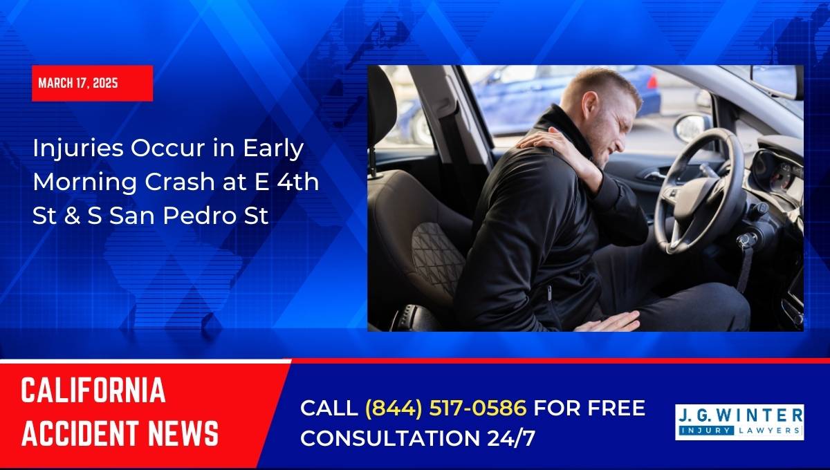 Injuries Occur in Early Morning Crash at E 4th St & S San Pedro St