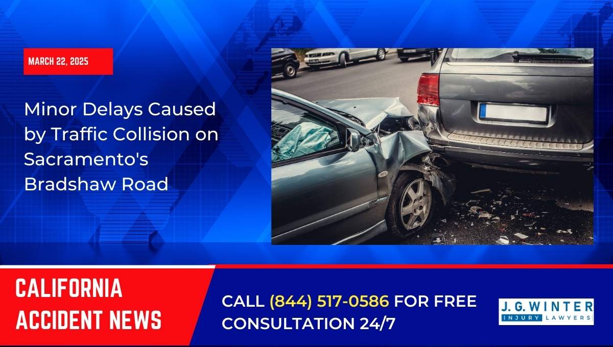 Minor Delays Caused by Traffic Collision on Sacramento's Bradshaw Road