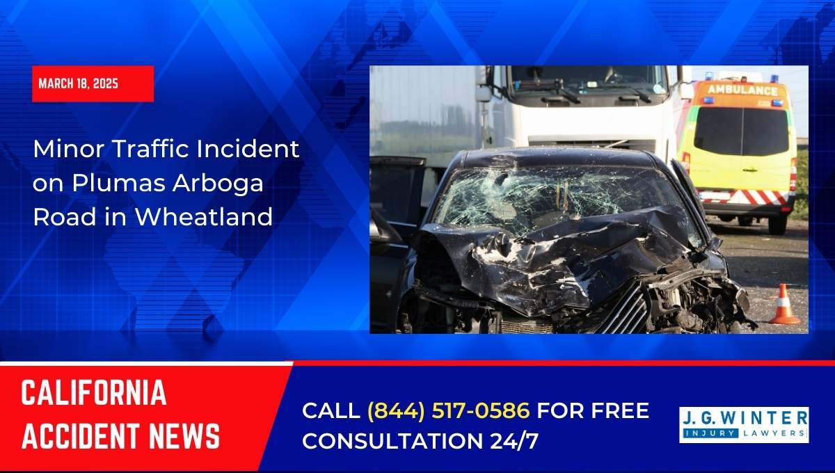 Minor Traffic Incident on Plumas Arboga Road in Wheatland