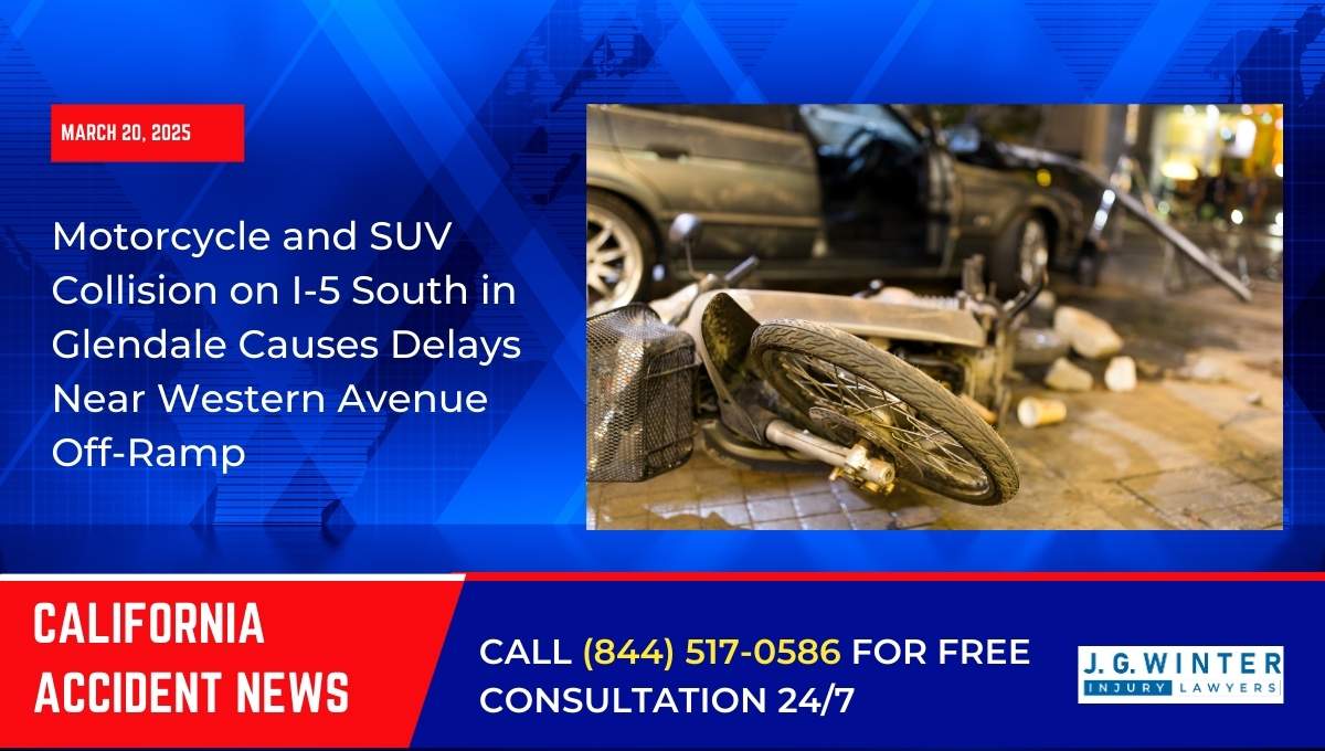 Motorcycle and SUV Collision on I-5 South in Glendale Causes Delays Near Western Avenue Off-Ramp