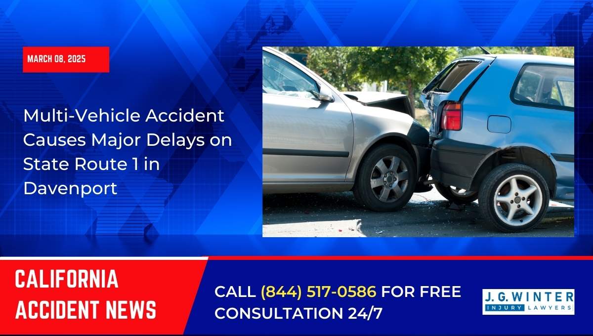 Multi-Vehicle Accident Causes Major Delays on State Route 1 in Davenport