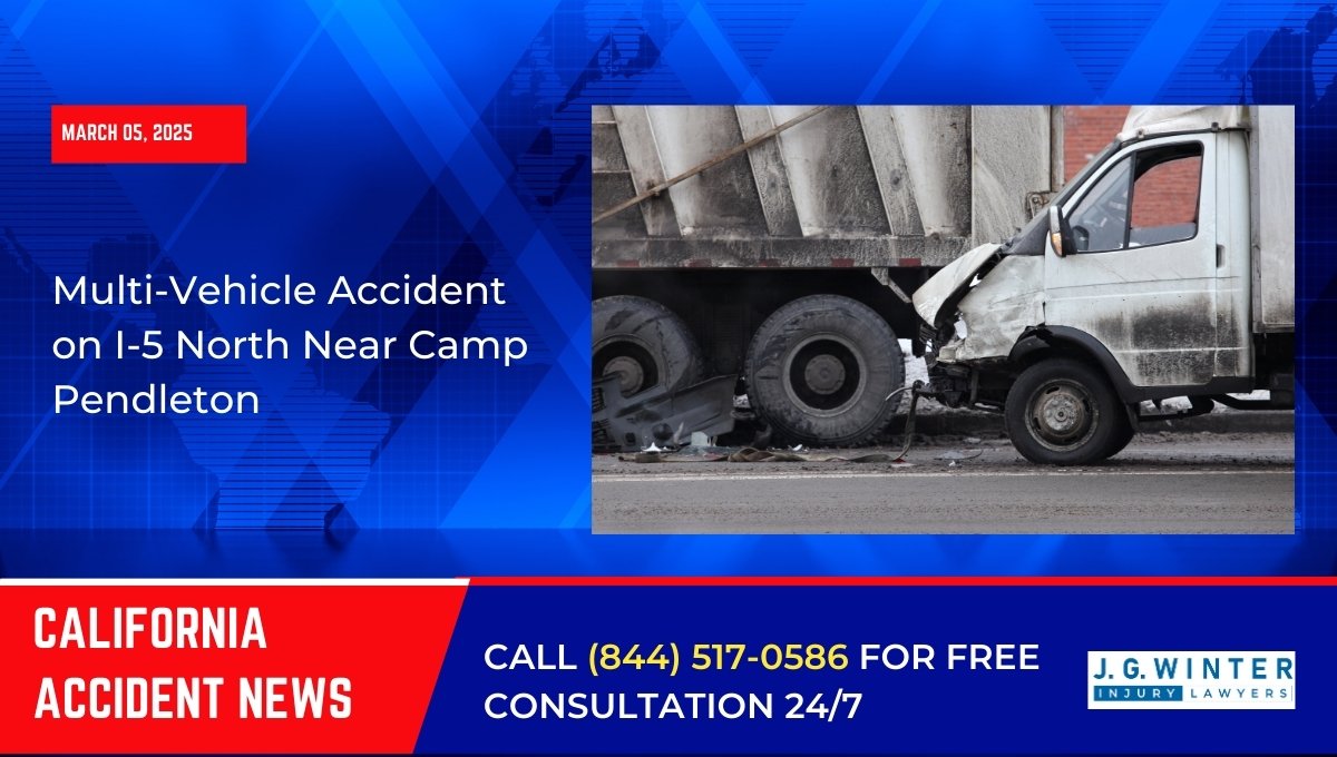 Multi-Vehicle Accident on I-5 North Near Camp Pendleton