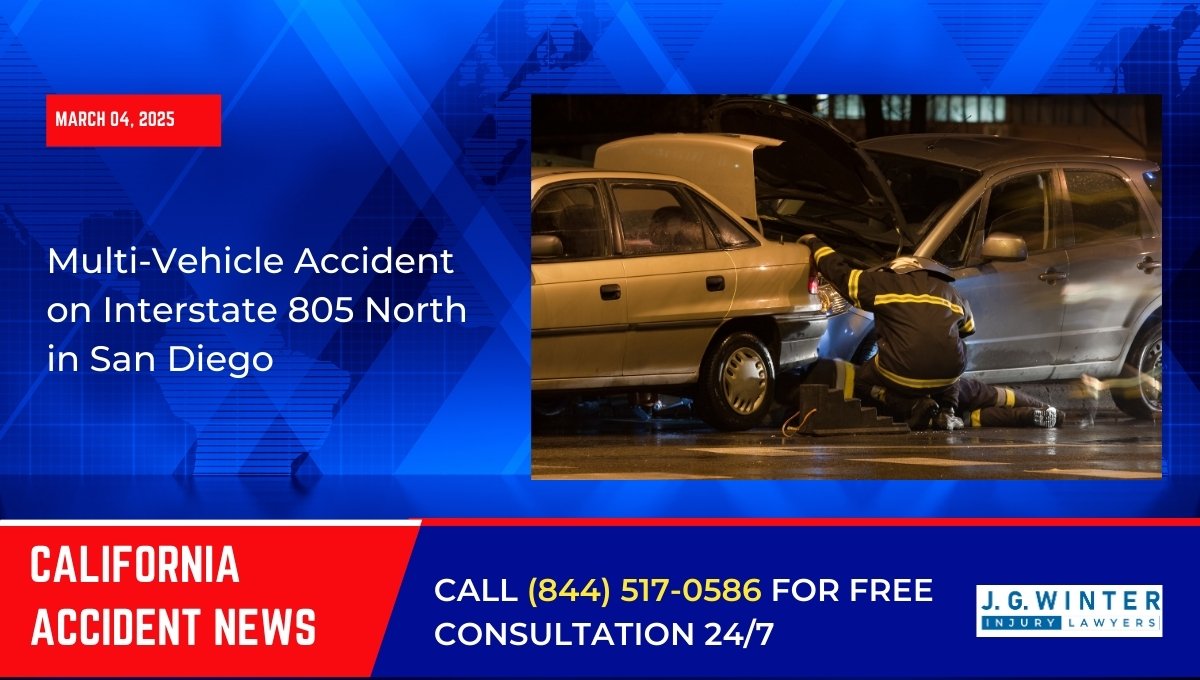Multi-Vehicle Accident on Interstate 805 North in San Diego