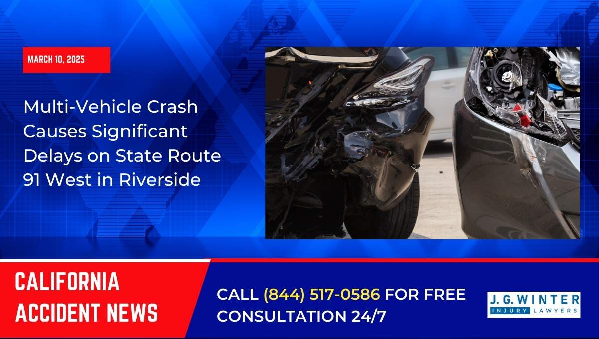Multi-Vehicle Crash Causes Significant Delays on State Route 91 West in Riverside