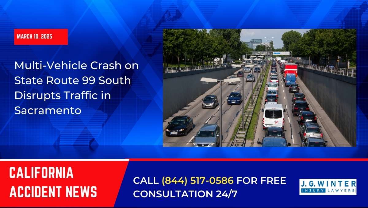 Multi-Vehicle Crash on State Route 99 South Disrupts Traffic in Sacramento