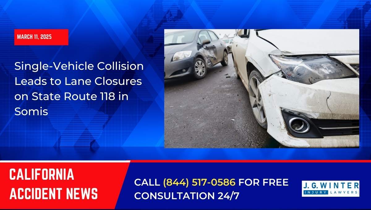 Single-Vehicle Collision Leads to Lane Closures on State Route 118 in Somis
