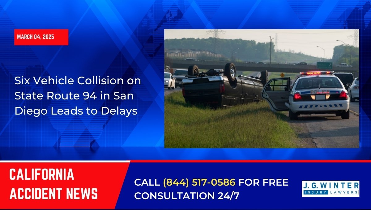 Six Vehicle Collision on State Route 94 in San Diego Leads to Delays
