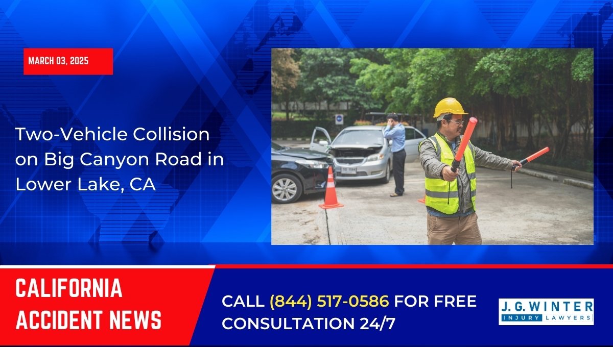 Two-Vehicle Collision on Big Canyon Road in Lower Lake, CA