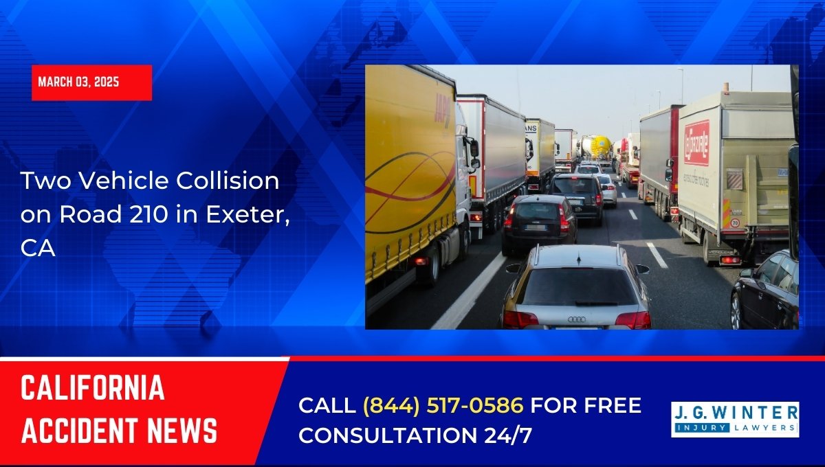 Two Vehicle Collision on Road 210 in Exeter, CA