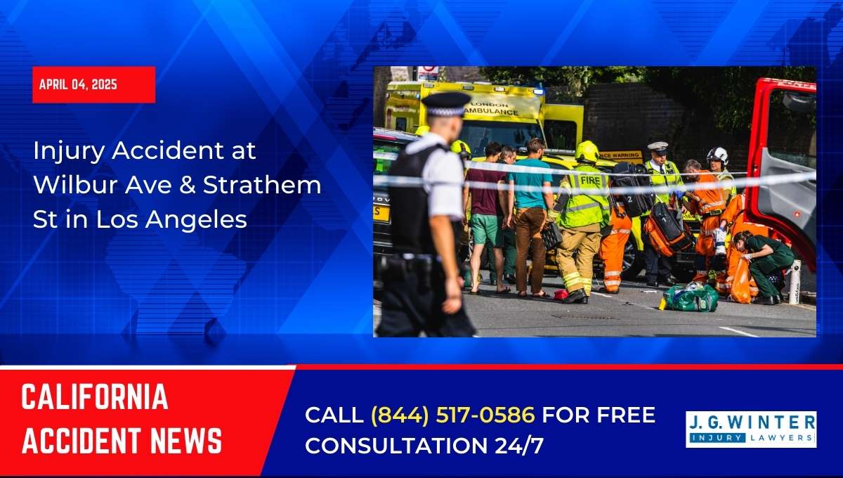 Injury Accident at Wilbur Ave & Strathem St in Los Angeles