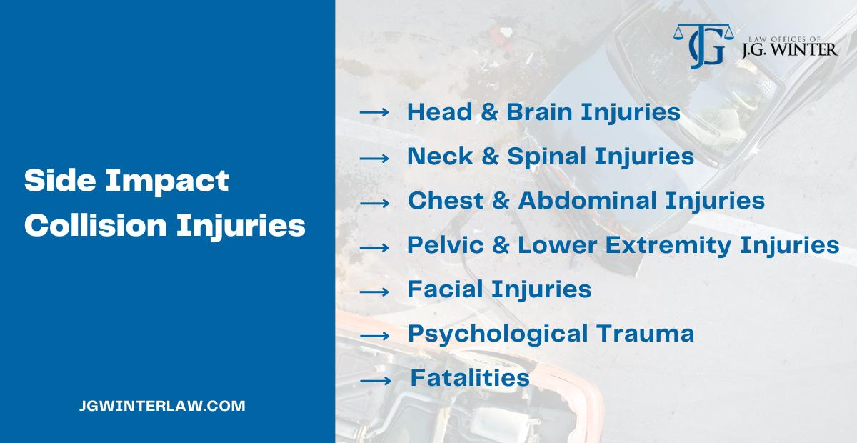 common injuries of side impact collisions