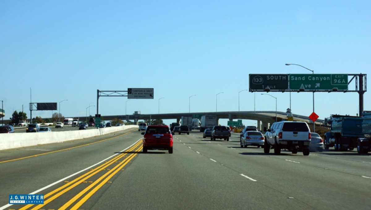 Santa Ana, CA - One Injured in Two-Vehicle Crash on I-5 Near Sand Canyon