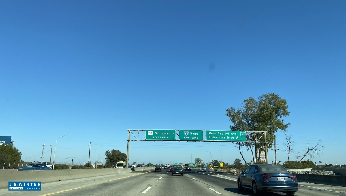 West Sacramento, CA - SUV & Car Crash Reported on US-50 at Jefferson Blvd Off-Ramp