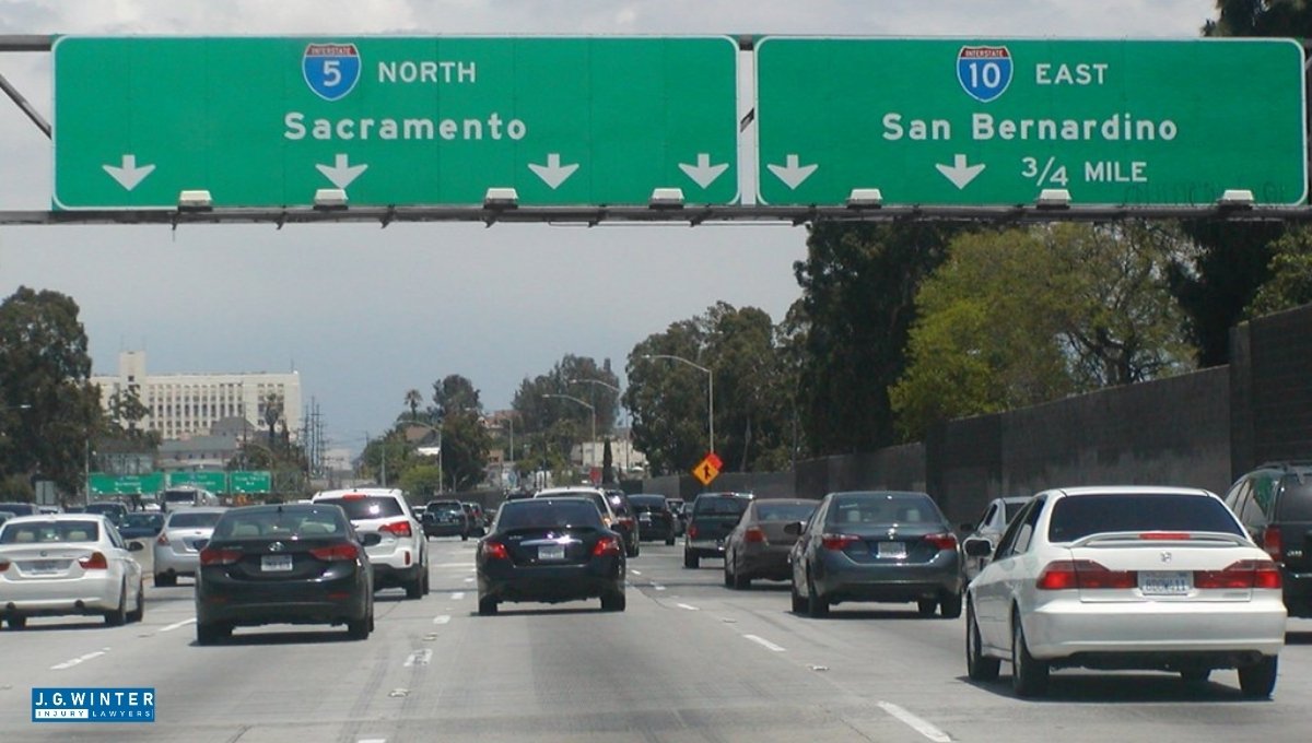 Sacramento, CA - A Truck and a Nissan Crash on I-5 North