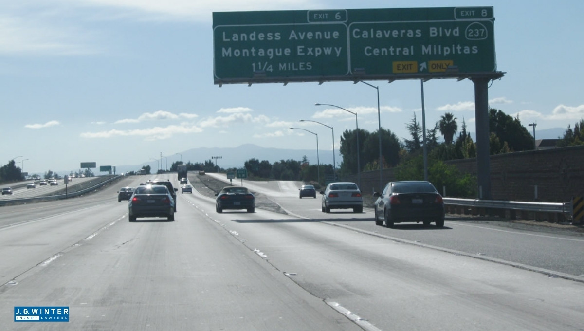 San Jose, CA - One Injured in Two-Vehicle Crash on I-680 Near Montague Expressway