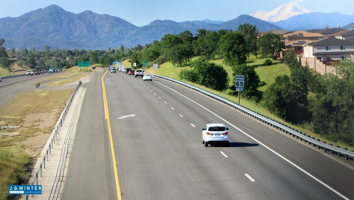 Redding, CA - Two-Vehicle Crash on I-5 Involving a Brown Toyota Camry